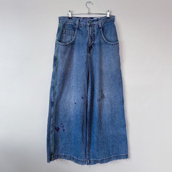 Vintage JNCO Jeans Made In USA 30x30 Baggy Skater Jeans West Coast Graffs - Picture 2 of 6